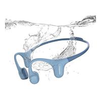 mojawa Run Plus - Écouteurs à Conduction Osseuse Natation, Casques Étanches IP68 avec MP3 Intégré 32 Go, pour Course à Pied, Vélo et Sport, Bluetooth 5.2, Micro ENC - Bleu