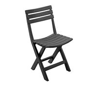 Mojawo Chaise pliante confortable, fauteuil de camping pour terrasse, jardin, balcon et camping - Fauteuil pliant résistant aux intempéries - Anthracite