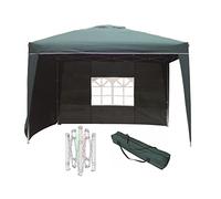 Mojawo Easy Build Pop Up Tonnelle pliante en aluminium avec 2 parois latérales Vert