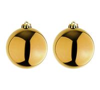 Mojawo Lot de 2 boules de Noël XXXL - Doré - Diamètre : 25 cm