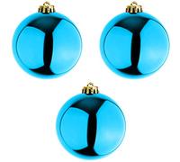 Mojawo Lot de 3 boules de Noël XXL Bleu pétrole Ø 20 cm