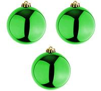 Mojawo Lot de 3 boules de Noël XXL - Décoration d'arbre de Noël - Vert citron - Diamètre : 20 cm