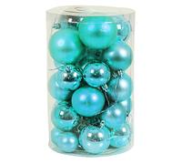 Mojawo Lot de 30 boules de Noël Turquoise Ø 4/5/6/7 cm