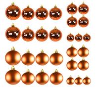 Mojawo Lot de 30 pièces Boules de Noël en forme de boules de Noël Orange Ø 4/5/6/7 cm