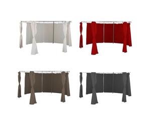 Mojawo Panneaux latéraux de qualité supérieure pour pavillon rond - 3,5 m - Paroi latérale imperméable - Couleur au choix - Tente de fête - Couleur : taupe