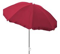 Mojawo Parasol de plage - Parasol de plage - Parasol de jardin - Parasol pliable - Polyester - Rouge - Diamètre : 1,80 m - Protection UV
