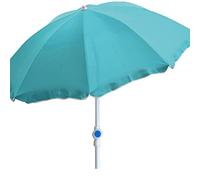 Mojawo Parasol de plage - Parasol de plage - Protection solaire - Pliable - En polyester - Diamètre : 2 m - Protection UV 30+ - Couleur : bleu pétrole