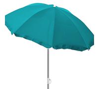 Mojawo Parasol inclinable en polyester pour la plage et le jardin Bleu pétrole Diamètre 1,80 m Protection UV