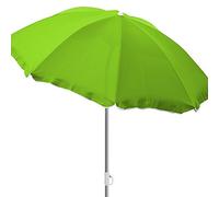 Mojawo - Parasol inclinable en polyester - Pour la plage et le jardin - Vert citron - Diamètre 1,80 m - Protection UV