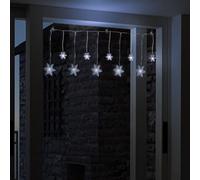 Mojawo Rideau lumineux flocon de neige guirlande lumineuse Noël éclairage 10 LED batterie blanc froid