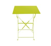 Mojawo Table de bistrot pliante - En métal - 60 x 60 x 71 cm - Vert citron - Rectangulaire - Pliable