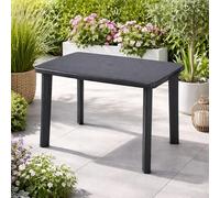 mojawo Table de jardin plastique 100 x 70 cm anthracite rectangulaire Table de balcon table de jardin terrasse Table Table de bistro