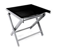 Mojawo Tabouret de Jardin Pliable en Aluminium résistant aux intempéries Argenté/Noir