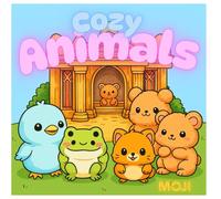 MOJI:Adorable Baby Animal Friends Coloring Book: Cute Adventures of Bears, Cats, Birds, Frogs, and More: A Wholesome Collection of Kawaii Baby Animal ... Ages 4-8 to Spark Creativity and Imagination
