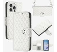 MOJIA Coque à Rabat pour Honor 600 Smart 5G, Étui Portefeuille en Cuir PU, Housse Multifonctionnelle avec Porte-Cartes, Bracelet et Bandoulière. White