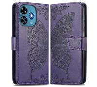 MOJIA Coque en Cuir pour Oukitel C51, Étui Portefeuille en Cuir à Rabat avec Case Intérieure en TPU et Porte-Cartes [Dragonne Cadeau]. Violet