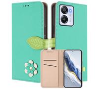 MOJIA Coque Portefeuille pour Blackview Color 8 / Oscal Modern 8, Étui en Cuir PU Flip avec Fleur & Fermoir Magnétique Feuille, Housse Folio Antichoc avec Support.-Grey