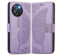 MOJIA Coque pour Blackview Shark 8, Étui Papillon Flip Wallet Slim Housse de Téléphone avec Fermeture Magnétique Fentes pour Cartes Béquille Dragonne. Lavande