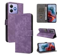 MOJIA Coque pour Blackview Wave 8C / Wave 8 / Oscal Flat 2 / 2C, Anti-Chute Téléphone Housse en Cuir PU Étui Portefeuille à Rabat avec Fonction Antivol RFID. Violet