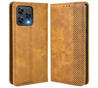 MOJIA Coque pour Cubot A40, Étui en Cuir, PU Housse Pochette Antichoc et Anti-Rayures Fonction Stand Rabat de Portefeuille Etui Coque. Brun