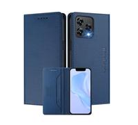 MOJIA Coque pour Cubot A40, Résistante aux Chutes et aux Rayures, [Fermeture Magnétique] Cuir PU de Haute Qualité Étui Portefeuille Folio. Dark Blue
