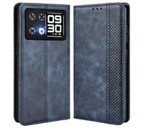 MOJIA Coque pour Cubot P90, Étui en Cuir, PU Housse Pochette Antichoc et Anti-Rayures Fonction Stand Rabat de Portefeuille Etui Coque. Bleu