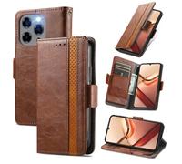 MOJIA Coque pour Doogee Note 58 / Note 58 Pro, PU Housse Pochette Antichoc et Anti-Rayures Fonction Stand Rabat de Portefeuille Etui with Card Hold. Marron