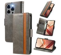 MOJIA Coque pour Doogee Note 58 / Note 58 Pro, PU Housse Pochette Antichoc et Anti-Rayures Fonction Stand Rabat de Portefeuille Etui with Card Hold. Gris
