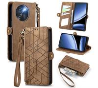 MOJIA Coque pour Doogee Note 59 / Note 59 Pro/Note 59 Pro+, [Anti-Chute] Étui Rabattable à la Mode avec Porte Cartes et Support, Étui Portefeuille en Cuir Supérieur. Marron