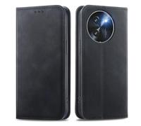 MOJIA Coque pour Doogee Note 59 / Note 59 Pro/Note 59 Pro+, Étui Portefeuille Folio en Cuir PU [Fermeture Magnétique], Coque à Intérieure en TPU, Support pour Cartes Housse. Noir