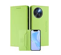 MOJIA Coque pour Doogee Note 59 / Note 59 Pro/Note 59 Pro+, Résistante aux Chutes et aux Rayures, [Fermeture Magnétique] Cuir PU de Haute Qualité Étui Portefeuille Folio. Light Green