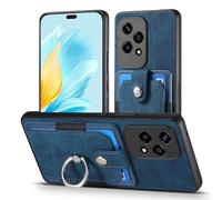 MOJIA Coque pour Honor 200 Lite 5G, Étui Porte-Cartes Ultra Mince, Housse de Téléphone en TPU, Coque Multifonction avec Porte-Cartes et Support d'Anneau. Bleu
