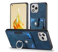 MOJIA Coque pour Honor 400 Lite, Étui Porte-Cartes Ultra Mince, Housse de Téléphone en TPU, Coque Multifonction avec Porte-Cartes et Support d'Anneau. Bleu