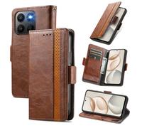 MOJIA Coque pour Honor 400 Smart, PU Housse Pochette Antichoc et Anti-Rayures Fonction Stand Rabat de Portefeuille Etui with Card Hold. Marron