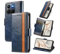 MOJIA Coque pour Honor 400 Smart, PU Housse Pochette Antichoc et Anti-Rayures Fonction Stand Rabat de Portefeuille Etui with Card Hold. Bleu