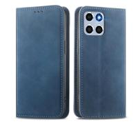 MOJIA Coque pour Honor 70 Lite/Honor X6 / Honor X8 5G, Étui Portefeuille Folio en Cuir PU [Fermeture Magnétique], Coque à Intérieure en TPU, Support pour Cartes Housse. Bleu