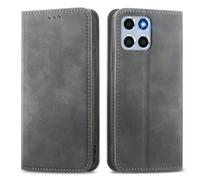 MOJIA Coque pour Honor 70 Lite/Honor X6 / Honor X8 5G, Étui Portefeuille Folio en Cuir PU [Fermeture Magnétique], Coque à Intérieure en TPU, Support pour Cartes Housse. Gris