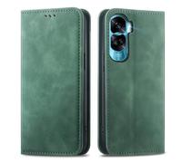 MOJIA Coque pour Honor 90 Lite 5G, Étui Portefeuille Folio en Cuir PU [Fermeture Magnétique], Coque à Intérieure en TPU, Support pour Cartes Housse. Vert