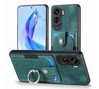 MOJIA Coque pour Honor 90 Lite, Étui Porte-Cartes Ultra Mince, Housse de Téléphone en TPU, Coque Multifonction avec Porte-Cartes et Support d'Anneau. Vert
