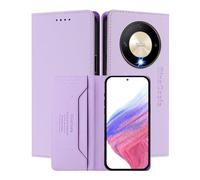 MOJIA Coque pour Honor Magic 6 Lite / Magic6 Lite / X9b, Résistante aux Chutes et aux Rayures, [Fermeture Magnétique] Cuir PU de Haute Qualité Étui Portefeuille Folio. Light Purple