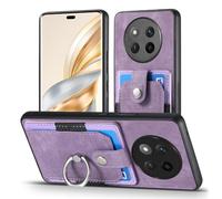 MOJIA Coque pour Honor Magic7 Lite (Magic 7 Lite), Étui Porte-Cartes Ultra Mince, Housse de Téléphone en TPU, Coque Multifonction avec Porte-Cartes et Support d'Anneau. Violet