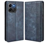 MOJIA Coque pour Honor X6b 4G, Étui en Cuir, PU Housse Pochette Antichoc et Anti-Rayures Fonction Stand Rabat de Portefeuille Etui Coque. Bleu