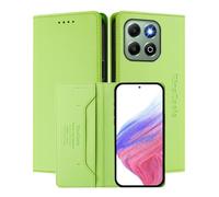 MOJIA Coque pour Honor X6b 4G, Résistante aux Chutes et aux Rayures, [Fermeture Magnétique] Cuir PU de Haute Qualité Étui Portefeuille Folio. Light Green