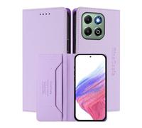 MOJIA Coque pour Honor X6b 4G, Résistante aux Chutes et aux Rayures, [Fermeture Magnétique] Cuir PU de Haute Qualité Étui Portefeuille Folio. Light Purple