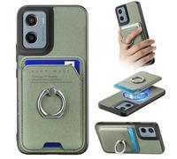 MOJIA Coque pour Motorola Moto E15 / G05, Étui avec Porte-Cartes Magnétique Détachable, Design Mince avec Fonction Support. Green
