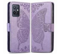MOJIA Coque pour Motorola Moto E22 / E22i, Étui Papillon Flip Wallet Slim Housse de Téléphone avec Fermeture Magnétique Fentes pour Cartes Béquille Dragonne. Lavande