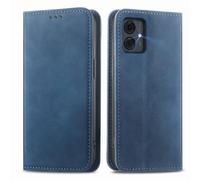 MOJIA Coque pour Motorola Moto G14, Étui Portefeuille Folio en Cuir PU [Fermeture Magnétique], Coque à Intérieure en TPU, Support pour Cartes Housse. Bleu