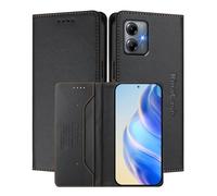 MOJIA Coque pour Motorola Moto G14, Résistante aux Chutes et aux Rayures, [Fermeture Magnétique] Cuir PU de Haute Qualité Étui Portefeuille Folio. Black