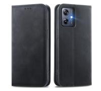 MOJIA Coque pour Motorola Moto G54 5G, Étui Portefeuille Folio en Cuir PU [Fermeture Magnétique], Coque à Intérieure en TPU, Support pour Cartes Housse. Noir