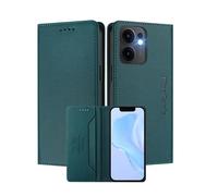 MOJIA Coque pour Oppo Reno13 FS/Reno 13F, Résistante aux Chutes et aux Rayures, [Fermeture Magnétique] Cuir PU de Haute Qualité Étui Portefeuille Folio. Dark Green